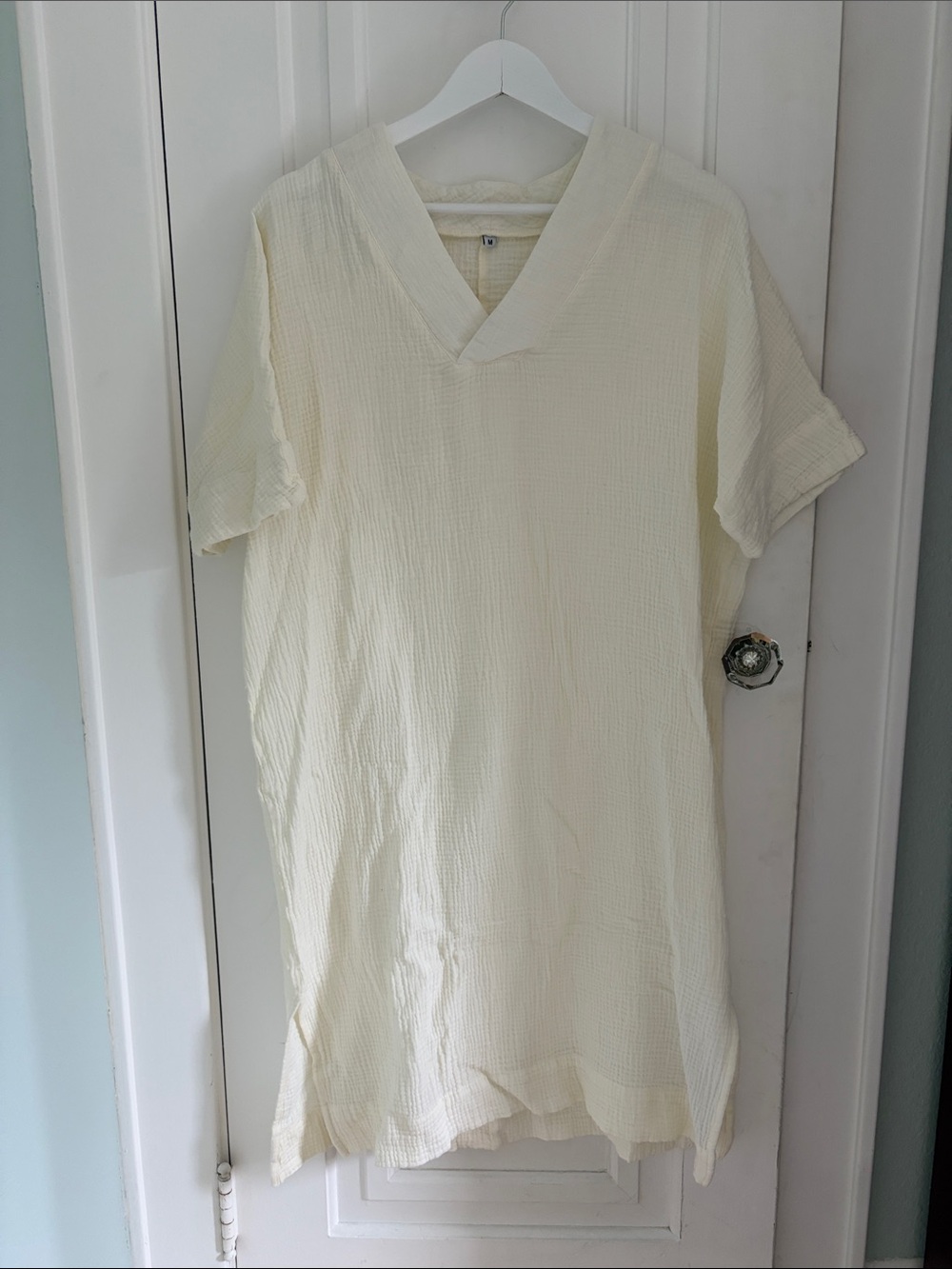 Cream Muslin Cotton Dress (Size M)